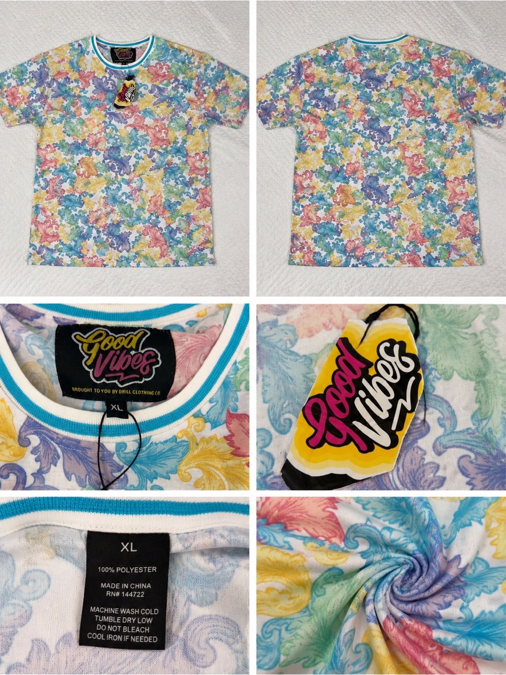 Good Vibes Men's Multicolor Short-Sleeve Dress Shirt